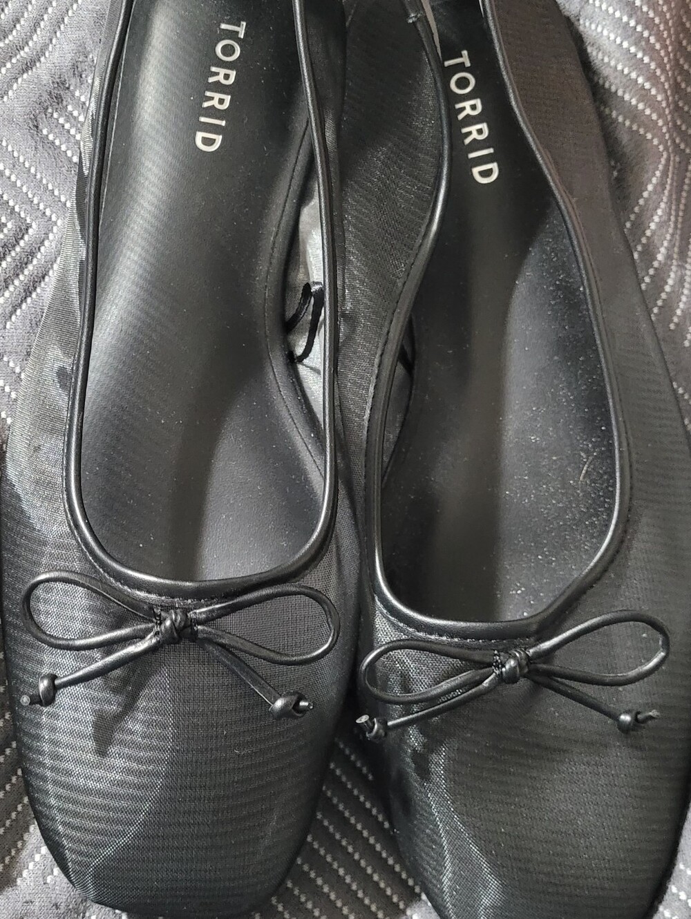 Torrid Size 11 Black Ballet Flats & Black Studded Flats - Picture 3 of 4
